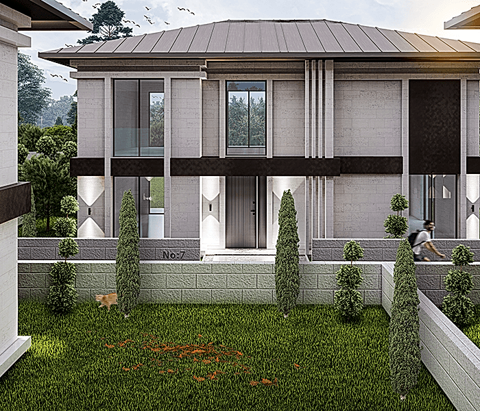 8 Villa Sitesi mimari tasarımı - İleri Mimarlık